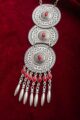 Image for Kusvaa Kpn108 Turkish Circular Red Multi Stone Chain Necklace Front