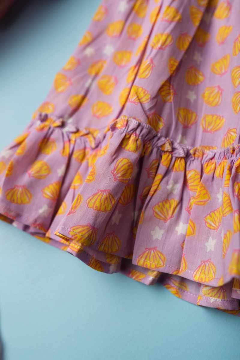 Image for Kusvaa Mbe48 Eeshvi Girls Cotton Frock Closeup