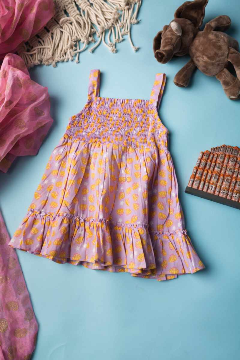 Image for Kusvaa Mbe48 Eeshvi Girls Cotton Frock Front