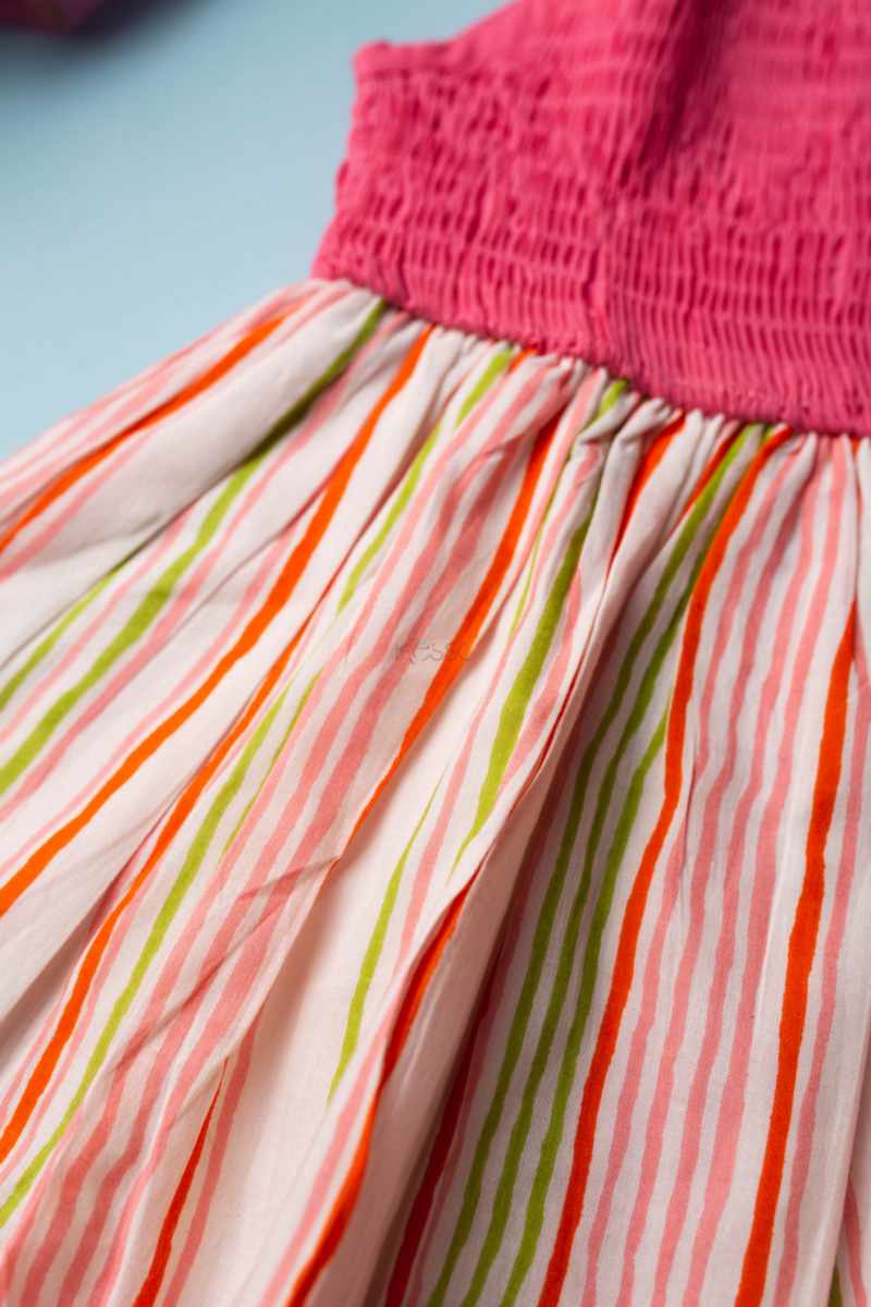 Image for Kusvaa Mbe50 Hansini Girls Cotton Frock Side