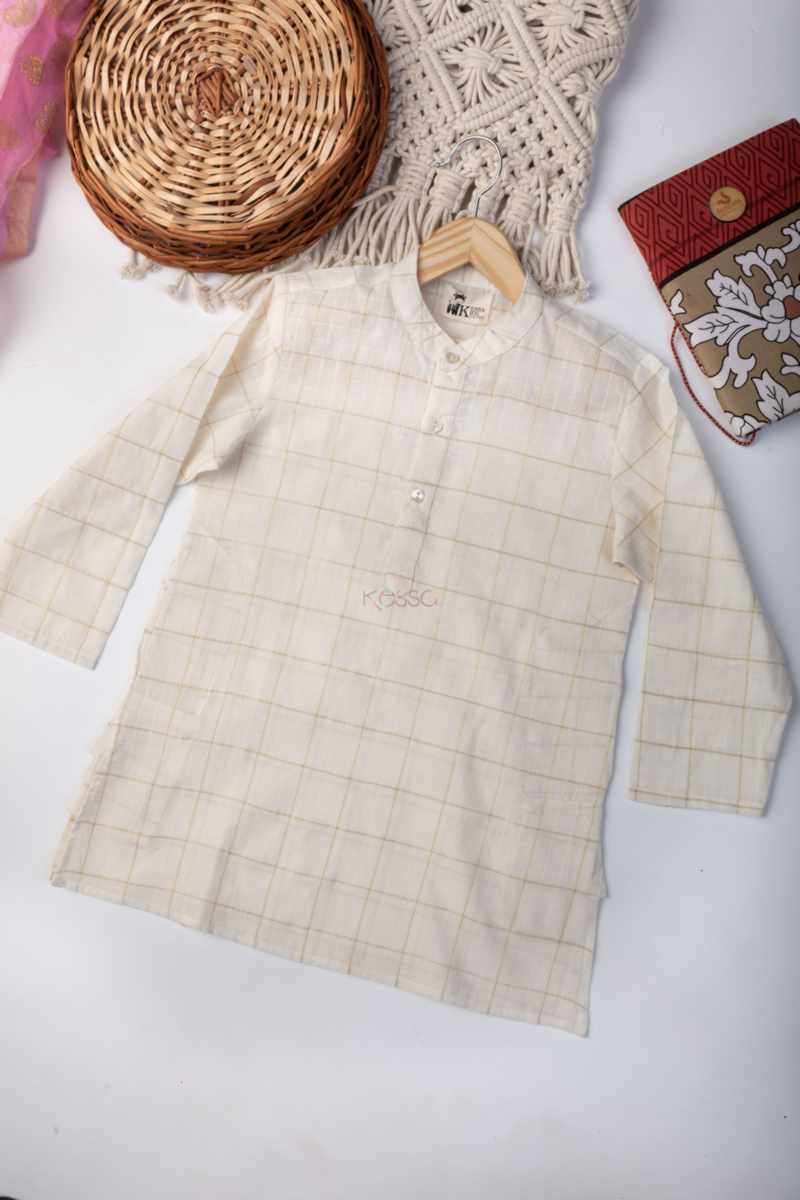 Image for Kusvaa Mbe64 Vedant Lehriya Print Boy Kurta Featured