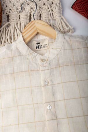 Image for Kusvaa Mbe64 Vedant Lehriya Print Boy Kurta Side