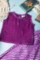 Image for Kusvaa Vck21 Ishani Cotton Girls Top Skirt Set Closeup 2