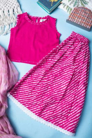 Image for Kusvaa Vck22 Dhuni Cotton Girls Top Skirt Set Featured