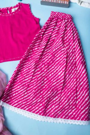 Image for Kusvaa Vck22 Dhuni Cotton Girls Top Skirt Set Front