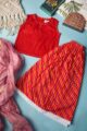 Image for Kusvaa Vck23 Erisha Cotton Girls Top Skirt Set Front