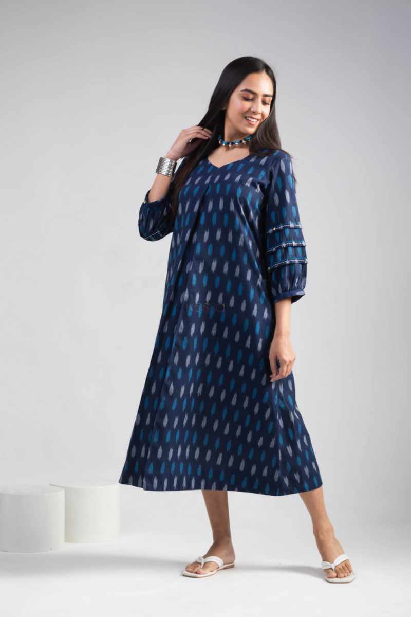 Image for Kusvaa Ws1003 Ichachha Ikkat A Line Kurta Featured
