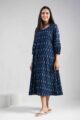 Image for Kusvaa Ws1003 Ichachha Ikkat A Line Kurta Side