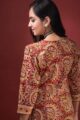 Image for Kusvaa Ws1005 Kashi Cotton Kalmkari Kurta Closeup 2