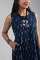 Image for Kusvaa Ws1014 Parnavi Ikkat A Line Dress Closeup