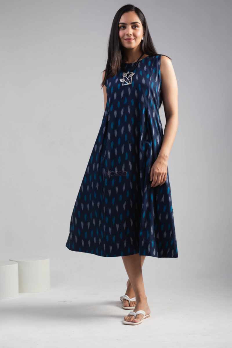 Image for Kusvaa Ws1014 Parnavi Ikkat A Line Dress Featured