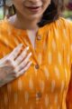 Image for Kusvaa Ws1016 Hemakshi Ikkat Straight Fit Kurta Closeup