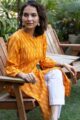 Image for Kusvaa Ws1016 Hemakshi Ikkat Straight Fit Kurta Sitting