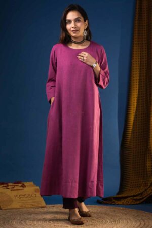 Image for Kusvaa Ws963 Sahasra Handloom Cotton A Line Kurta Featured