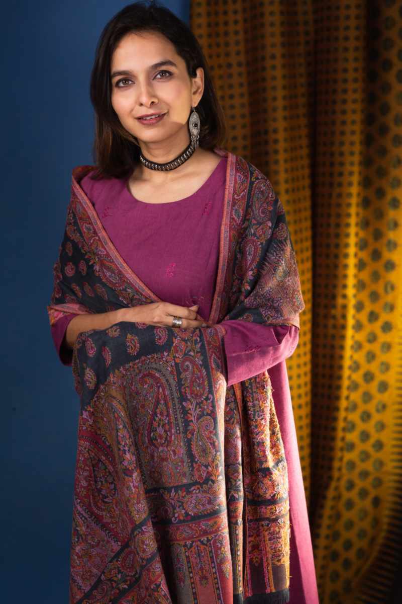 Image for Kusvaa Ws963 Sahasra Handloom Cotton A Line Kurta Side
