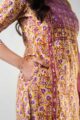 Image for Kusvaa Wsr364 Hiranya Handblock Kurta With Kota Doriya Dupatta Side