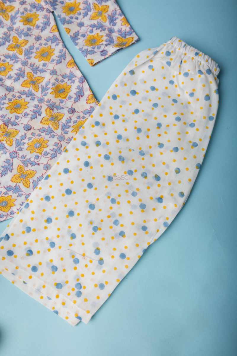 Image for Kusvaa Wsrk105 Deyaan New Born Kurtapyjama Set Closeup