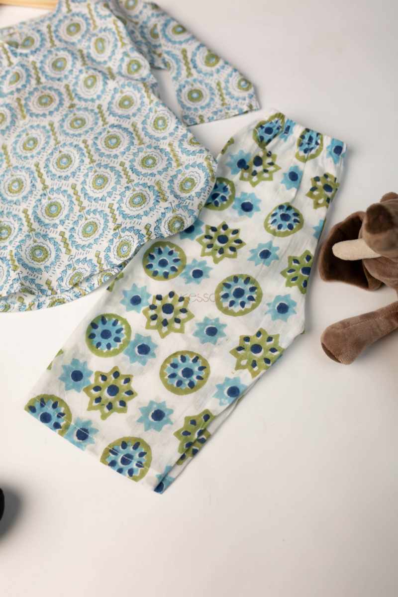 Image for Kusvaa Wsrk76 Bhuvanyu New Born Kurtapyjama Set Closeup