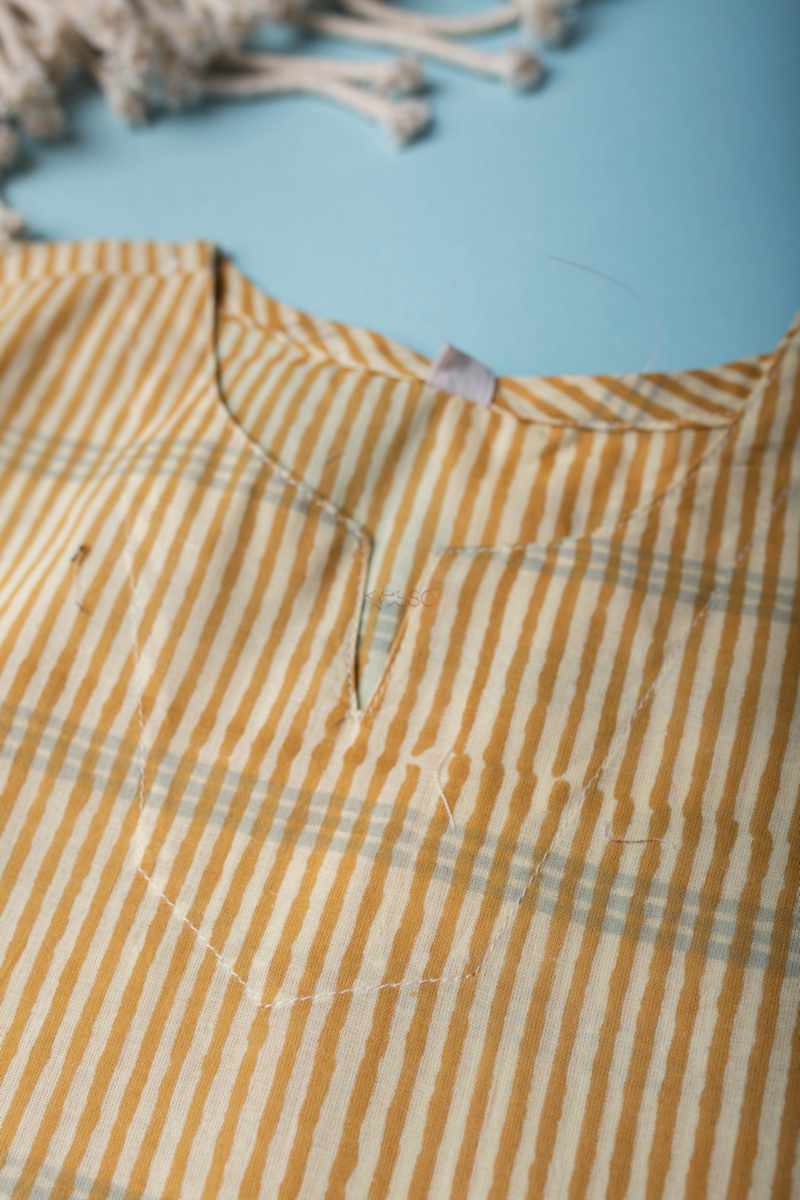 Image for Kusvaa Wsrk82 Harshul New Born Kurtapyjama Set Closeup 2