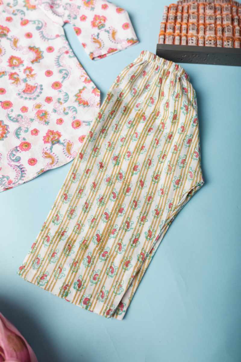 Image for Kusvaa Wsrk85 Elaina New Born Kurtapyjama Set Closeup