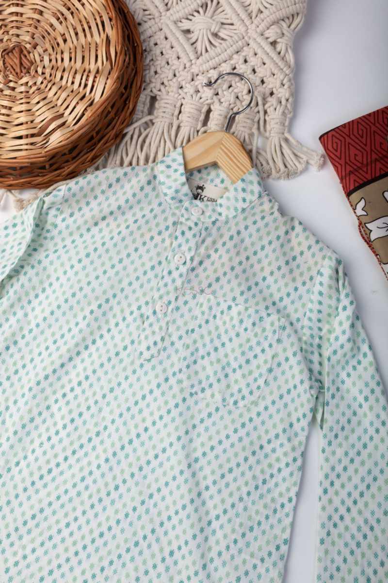 Image for Kusvaa Aj73 Daiwik Cotton Boy Kurta Front