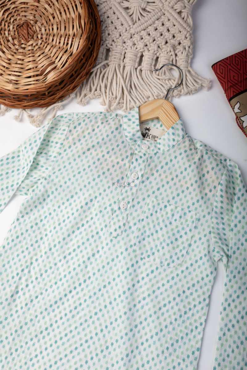 Image for Kusvaa Aj73 Daiwik Cotton Boy Kurta Side