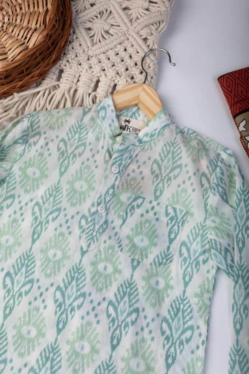 Image for Kusvaa Aj75 Jay Cotton Boy Kurta Closeup