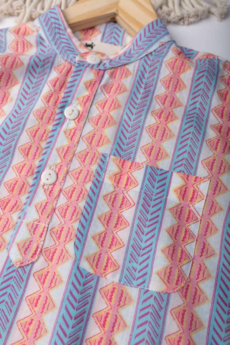 Image for Kusvaa Aj76 Manik Cotton Boy Kurta Side