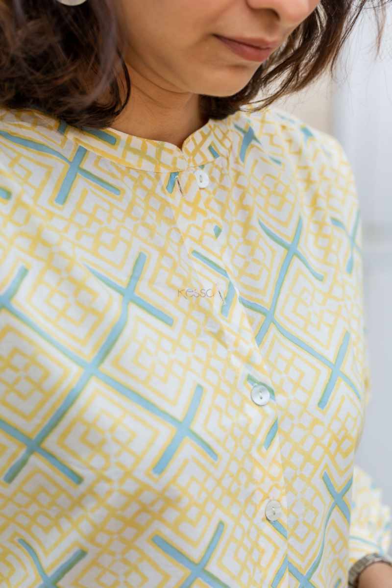 Image for Kusvaa Avdaf218 Amrita Cotton Shirt Closeup