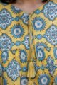 Image for Kusvaa Avdaf220 Dharithri Handblock Cotton Short Top Closeup