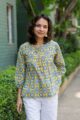 Image for Kusvaa Avdaf220 Dharithri Handblock Cotton Short Top Front