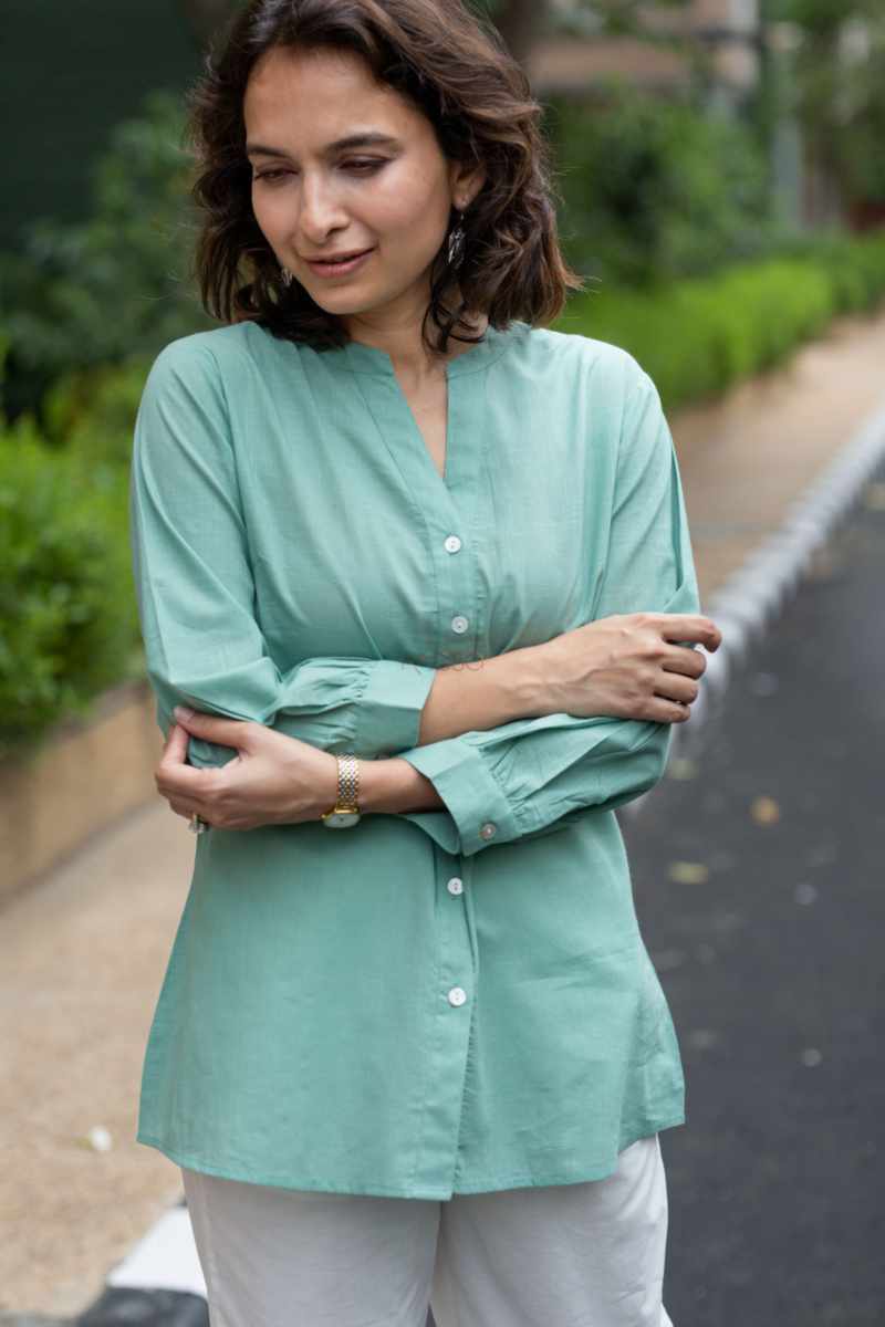 Image for Kusvaa Avdaf228 Anala Cotton Dobby Short Kurti Side