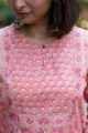 Image for Kusvaa Bpr31 Isira Cotton Handblok Kurta Closeup