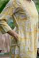 Image for Kusvaa Bpr33 Aishani Handblock Cotton Straight Kurta Closeup 2