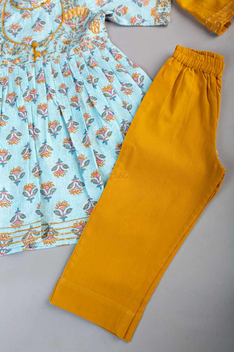 Image for Kusvaa Mbe66 Tejasi Girls Cotton Complete Suit Set Front