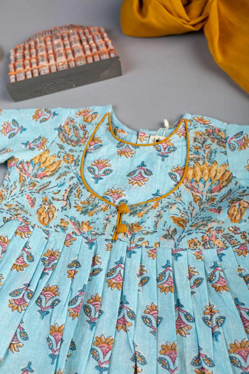Image for Kusvaa Mbe66 Tejasi Girls Cotton Complete Suit Set Side
