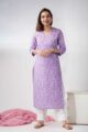 Image for Kusvaa Taf106 Kirtida Cotton Straight Kurta Side