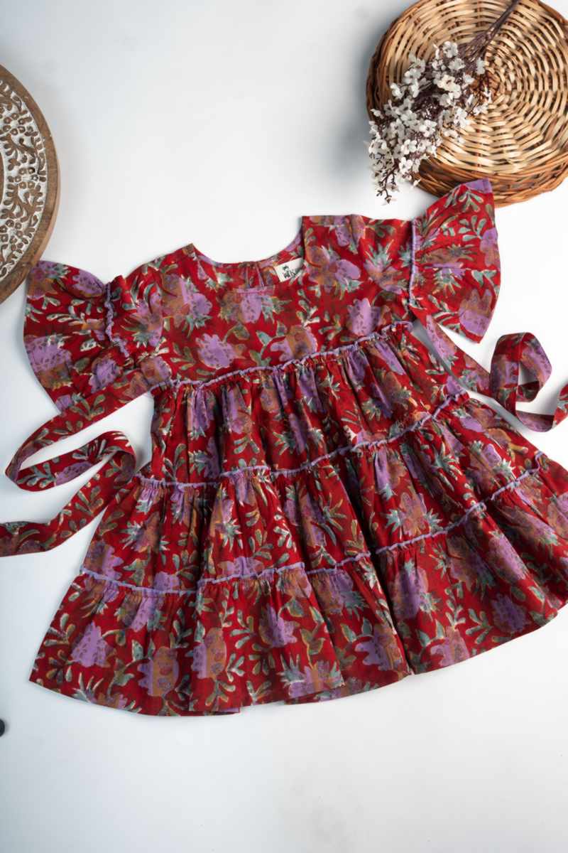 Image for Kusvaa Vck27 Hima Cotton Girls Frock Front