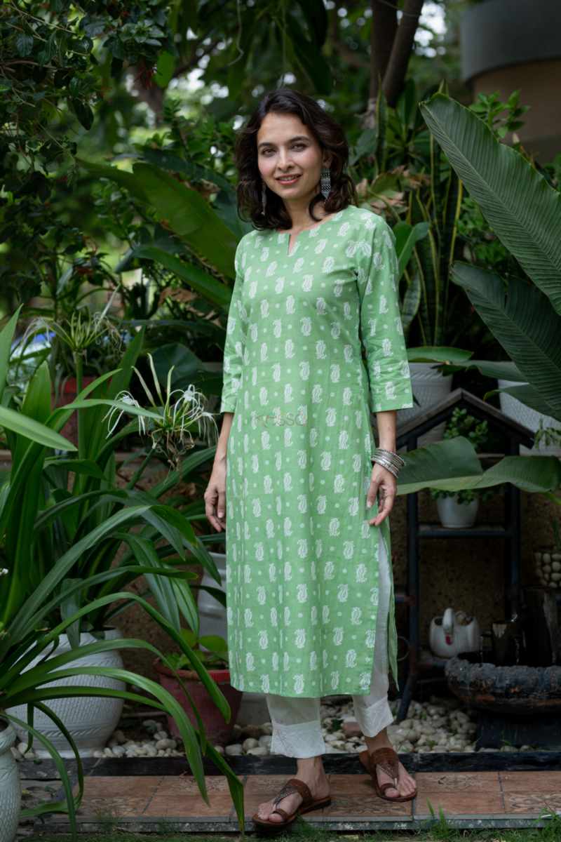Image for Kusvaa Vcr194 Abani Cotton Straight Kurta Side