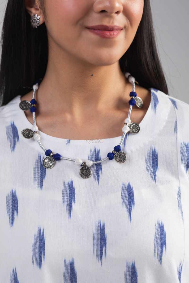 Image for Kusvaa Ws1013 Jeevika Ikkat A Line Dress Closeup