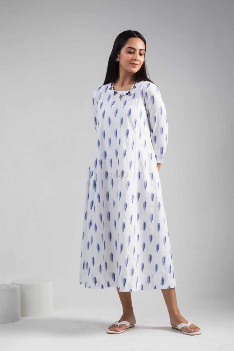 Image for Kusvaa Ws1013 Jeevika Ikkat A Line Dress Featured