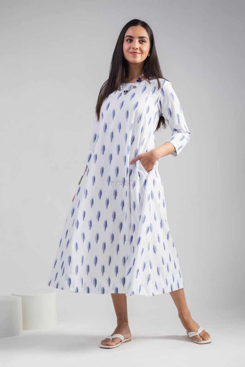 Image for Kusvaa Ws1013 Jeevika Ikkat A Line Dress Side