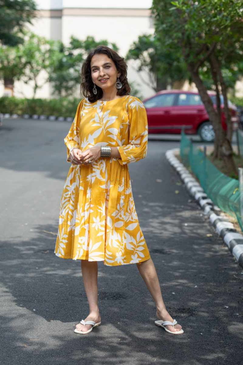 Image for Kusvaa Ws1019 Ishwari Handloom Cotton Dress Closeup 2