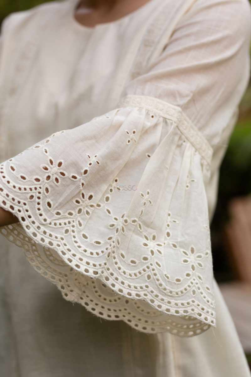 Image for Kusvaa Ws1021 Vidya Cotton Short Top Closeup 2