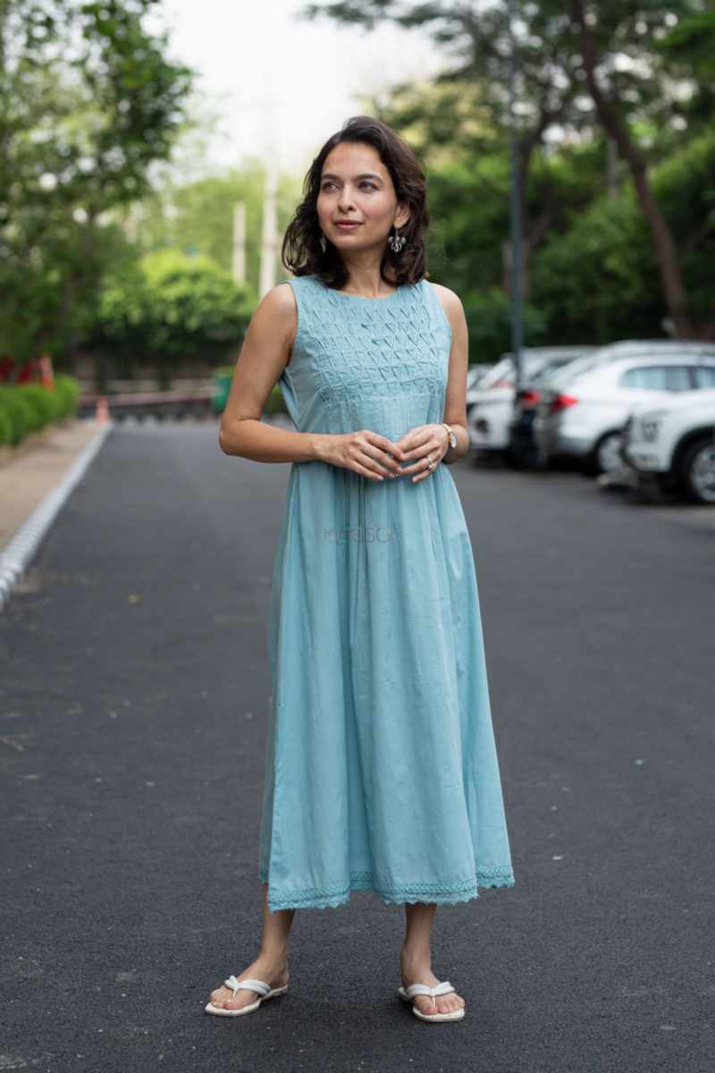Image for Kusvaa Ws1024 Ehimay Cotton A Line Dress Side