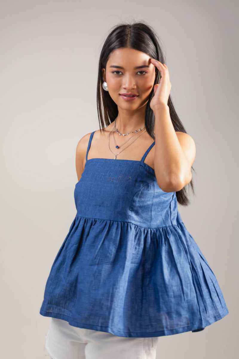 Image for Kusvaa Ws988 Manishitha Linen Speghtti Top Featured