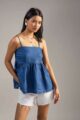 Image for Kusvaa Ws988 Manishitha Linen Speghtti Top Side