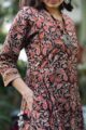 Image for Kusvaa Ws994 Isvara Cotton Kalamkari Dress Closeup 2