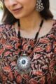 Image for Kusvaa Ws994 Isvara Cotton Kalamkari Dress Closeup