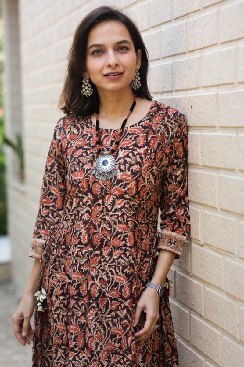 Image for Kusvaa Ws994 Isvara Cotton Kalamkari Dress Featured